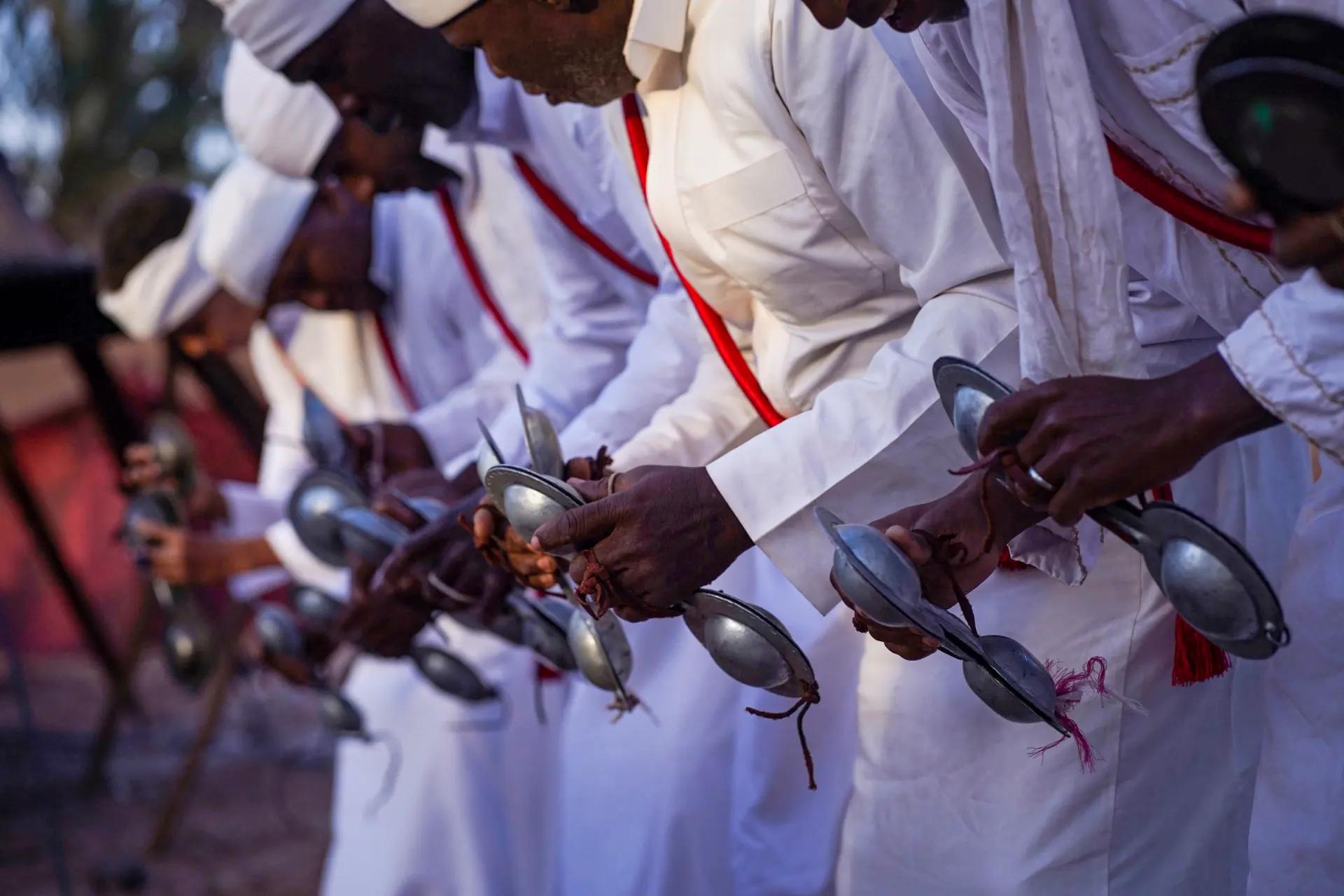 Musiciens Gnawa en concert au Festival Zamane